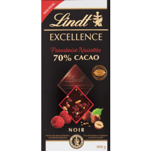 Lindt Excellence horká čokoláda s príchuťou malín 100 g vyobraziť