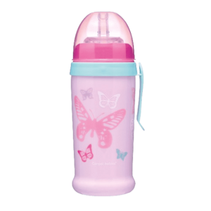 Canpol babies Nevylievacia športová fľaša so silikónovou slamkou Motýľ ružová 350 ml vyobraziť