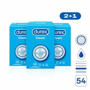 Durex Kondomy 2+1 Classic 54 ks vyobraziť