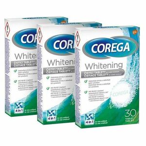 Corega Tablety Whitening 3 x 30 ks vyobraziť