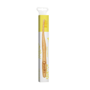 Nordics Bambusová kefka na zuby so žltými štetinami pre dospelých vyobraziť