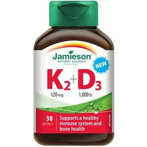 Jamieson Vitamín K2+D3 120 mcg+1000 IU 30 kapsúl vyobraziť