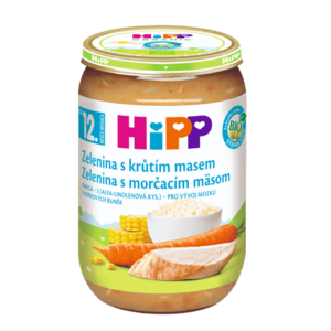 HiPP Príkrm Zelenina s morčacím mäsom detské menu 220 g vyobraziť