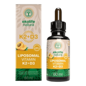 Ekolife Natura Liposomal Vitamin K2 + D3 marhuľa 60 ml vyobraziť