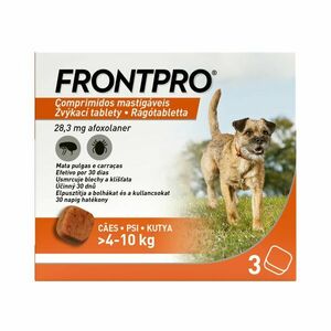 FRONTPRO Antiparazitárne žuvacie tablety pre psov (4-10 kg) 3 ks vyobraziť