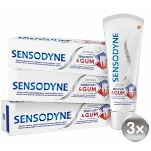 Sensodyne Sens&Gum bieliaca zubná pasta 3 x 75 ml vyobraziť
