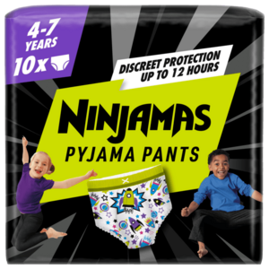 Ninjamas Absorpčné spodné prádlo chlapec 4-7 rokov (17-30kg), Kozmické lode 10 ks vyobraziť