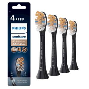 Philips Sonicare Premium All-in-One HX9094/11 náhradné hlavice, čierna 4 ks vyobraziť