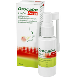 Orocalm Forte 3 mg/ml sprej 88 vstrekov 15 ml vyobraziť
