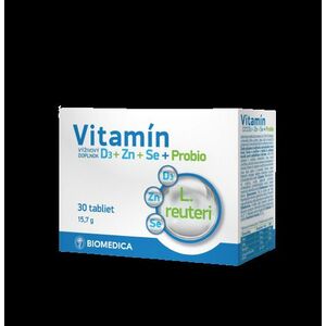 Biomedica Vitamín D3+Zinok+Selén+Probio 30 tabliet vyobraziť