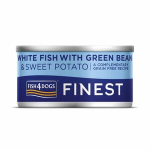 Fish4Dogs Konzerva pre psov Finest s bielou rybou, sladkými zemiakmi a zelenými fazuľkami 85 g vyobraziť