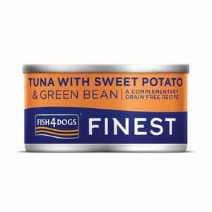 Fish4Dogs Konzerva pre psov Finest s tuniakom, sladkými zemiakmi a zelenými fazuľkami 85 g vyobraziť