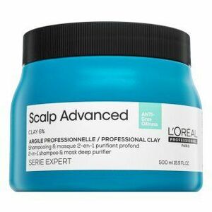 L´Oréal Professionnel Scalp Advanced Anti-Oiliness Professional Clay 2-in-1 Shampoo & Mask Deep Purifier šampón + maska pre mastné vlasy 500 ml vyobraziť