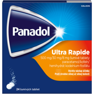 Panadol Ultra Rapide šumivé tablety, stredne silná až silná bolesť 24 šumivých tabliet vyobraziť