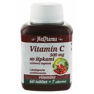 MedPharma Vitamín C 500 mg so šípkami 67 tabliet vyobraziť