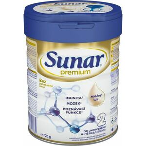 SUNAR Premium 2 Pokračovacie mlieko od ukončeného 6. mesiaca 700 g vyobraziť