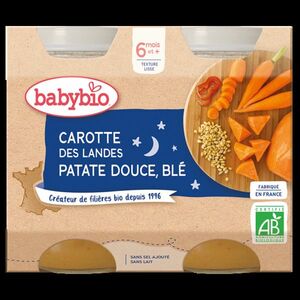 Babybio Good Night zeleninová zmes s pšenicou 2 x 200 g vyobraziť