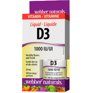 Webber Naturals Vitamín D3 1000 IU kvapky 100 dávok kvapky 25 ml vyobraziť