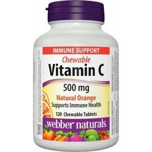 Webber Naturals Vitamín C 500 mg natural orange cmúľacie, 120 ks vyobraziť