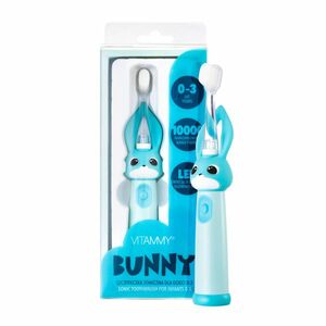 Vitammy Bunny Sonická zubná kefka pre deti s LED svetlom a nanovláknami, 0-3 roky, blankyt vyobraziť