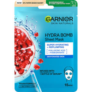 Garnier Skin Naturals hydratačná a vyplňujúca textilná maska s výťažkom z granatového jablka, 28 g vyobraziť