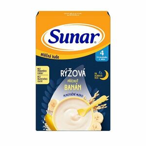 Sunar mliečna kaša ryžová na dobrú noc banánová 210 g vyobraziť
