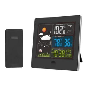 Solight Meteostanica TE80 farebný LCD displej, teplota, vlhkosť, RCC, čierna vyobraziť
