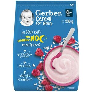 Gerber Cereal mliečna kaša malinová Dobrú noc 230 g vyobraziť