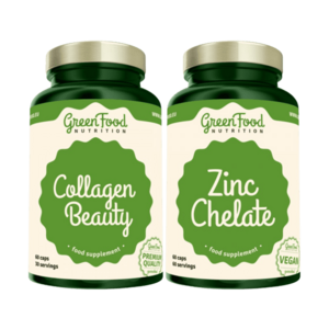 GreenFood Nutrition Kolagén Beauty + chelát zinku, 60 + 60 kapsúl vyobraziť