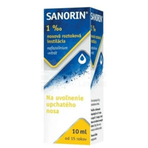Sanorin 1 ‰ nosové kvapky 10 ml vyobraziť