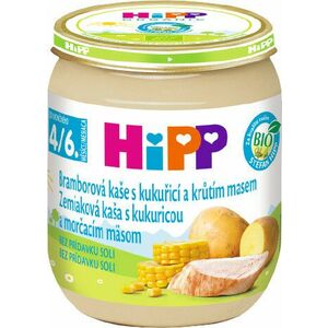 HiPP BIO Zemiaky a kukurica s morčacím mäsom, 125 g vyobraziť