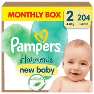 Pampers Harmonie Baby veľ.2 - Mesačné balenie 204 ks vyobraziť