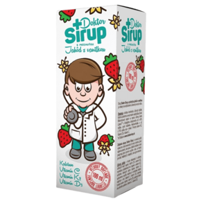 Doktor Sirup kalciový sirup s príchuťou jahôd s vanilkou 100 ml vyobraziť