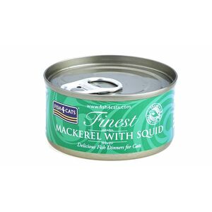 Fish4Cats Konzerva pre mačky Finest makrela s kalmárom 70 g vyobraziť