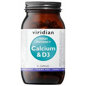 Viridian High Potency Calcium & D3 (Vápník s vitamínom D3) 90 kapsúl vyobraziť
