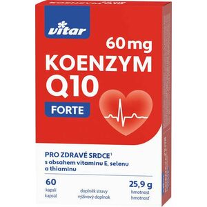 Vitar Koenzým Q10 60 mg + E + Se + thiamin 60 kapsúl vyobraziť