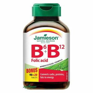JAMIESON Vitamíny B6, B12 a kyselina listová 110 tabliet vyobraziť