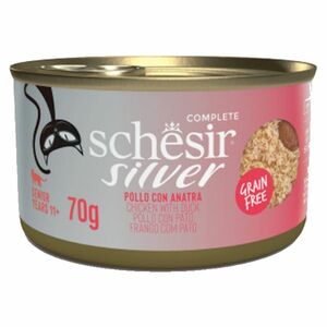 SCHESIR Senior Wholefood konzerva pre mačky kura a kačica 70 g vyobraziť