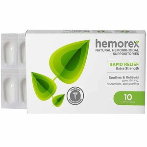 HEMOREX prírodné čapíky na hemoroidy 10 ks vyobraziť
