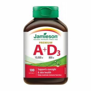 JAMIESON Vitamín A a D3 Premium 10000 IU/ 800 IU 100 kapsúl vyobraziť