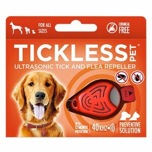 TICKLESS PET Ultrazvukový odpudzovač kliešťov a bĺch pre psov farba orange 1 kus vyobraziť