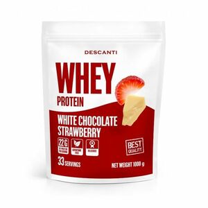 DESCANTI Whey protein white chocolate strawberry 1000 g vyobraziť