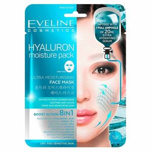 EVELINE Hyaluron Ultra hydratačná pleťová textilná maska 20 ml vyobraziť