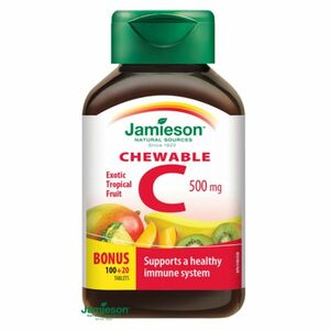 JAMIESON Vitamín C 500 mg tropické ovocie 120 tabliet na cmúľanie vyobraziť