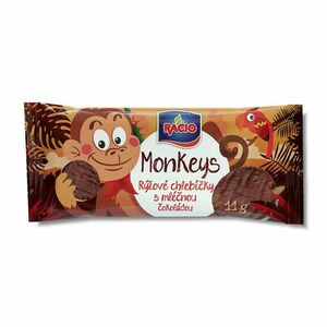 RACIO Monkeys ryžové chlebíčky s mliečnou čokoládou 11 g vyobraziť