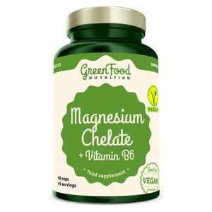 GREENFOOD NUTRITION Magnesium chelát + vitamín B6 90 kapsúl vyobraziť
