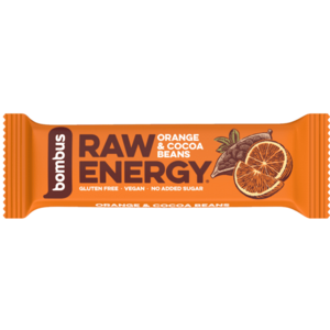 BOMBUS Raw energetická tyčinka pomaranč a kakaové bôby 50 g vyobraziť