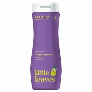 ATTITUDE Little leaves detské telové mydlo a šampón 2 v 1 s vôňou vanilky a hrušky 473 ml vyobraziť