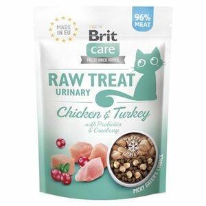 BRIT Raw Treat Cat Urinary Chicken & Turkey maškrty pre mačky 40 g vyobraziť