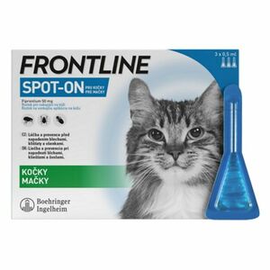 FRONTLINE Spot-on pre mačky 0, 5 ml 3 pipety vyobraziť